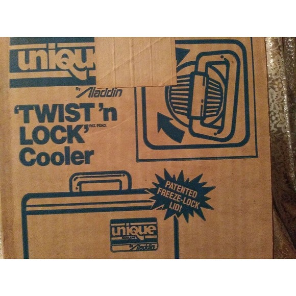 UNIQUE Twist n Lock Ice Cooler 1983 Aladdin New In Orginal Box Rare Vintage - Picture 5 of 9